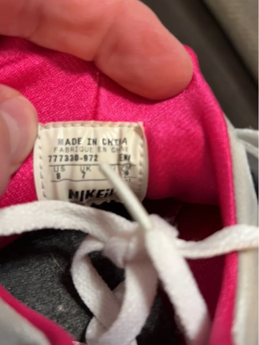 Nike Air Huarache Pink and Gray Sneakers